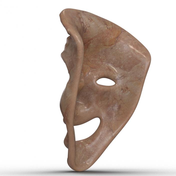 3D model Theatre Comedy Mask Red Marble