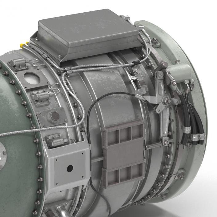 3D model Turbojet Engine Sectioned