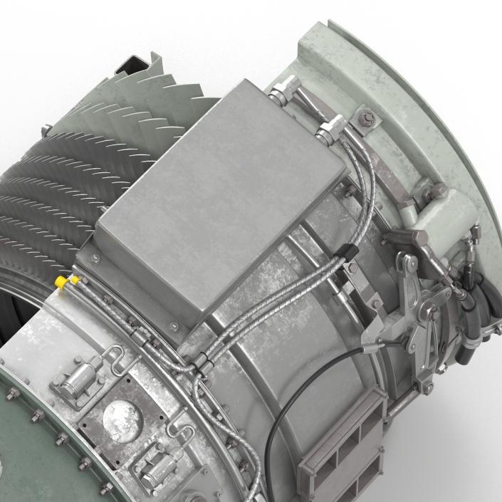 3D model Turbojet Engine Sectioned