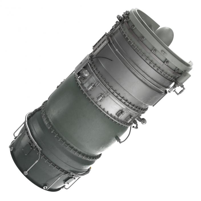 3D model Turbojet Engine Sectioned