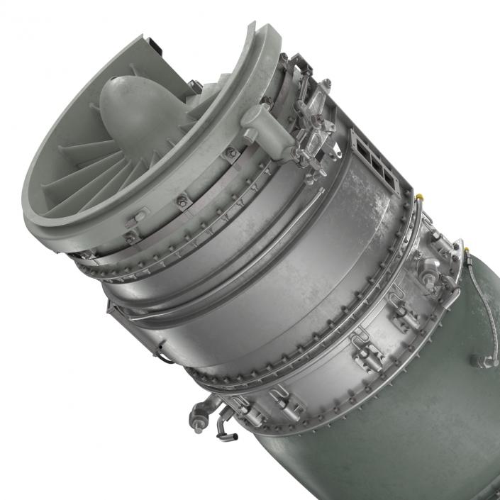 3D model Turbojet Engine Sectioned