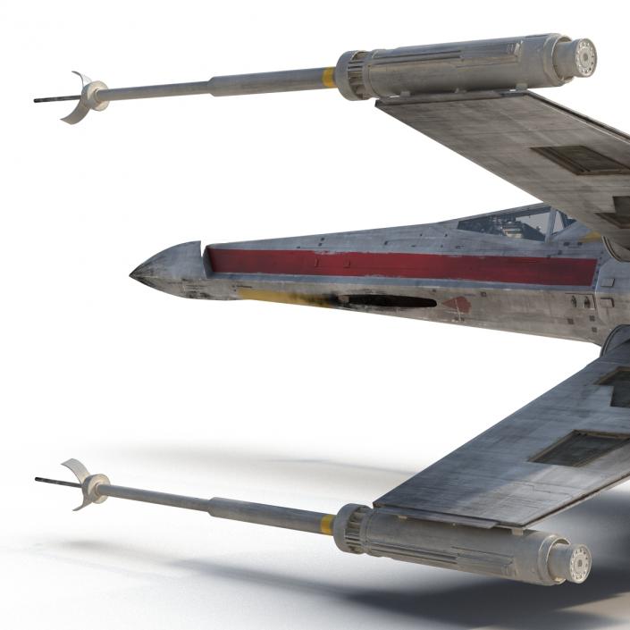 3D Star Wars X-Wing Starfighter and R2D2 Red