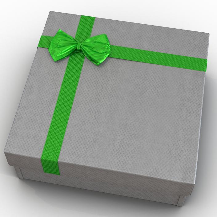 3D Giftbox 4 Silver