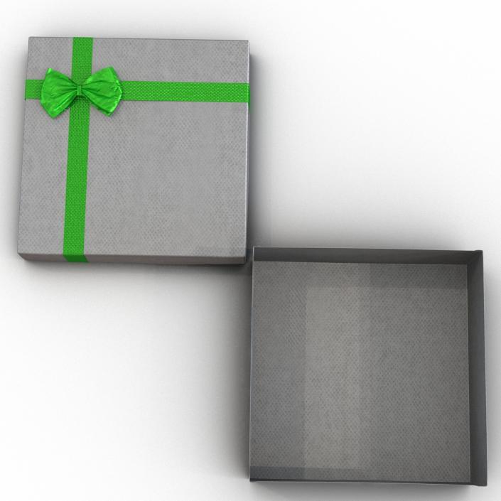 3D Giftbox 4 Silver