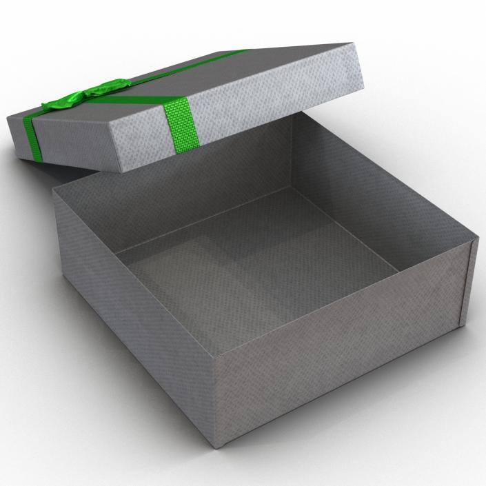 3D Giftbox 4 Silver