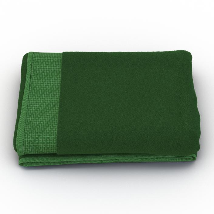 3D model Towel Green with Fur