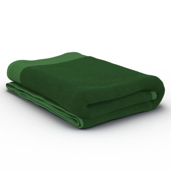 3D model Towel Green with Fur