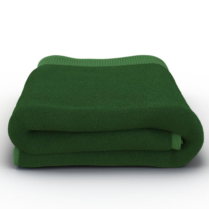 3D model Towel Green with Fur