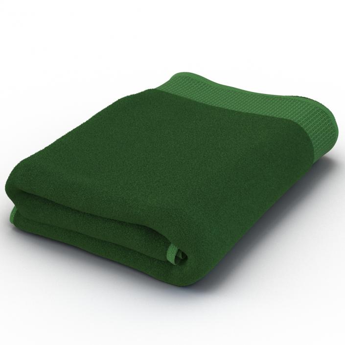 3D model Towel Green with Fur