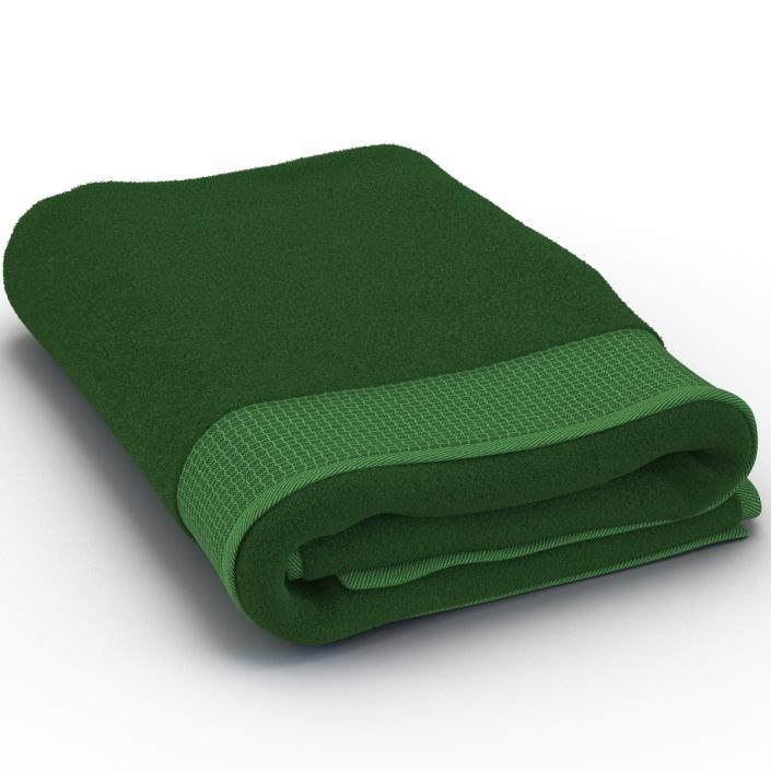 3D model Towel Green with Fur