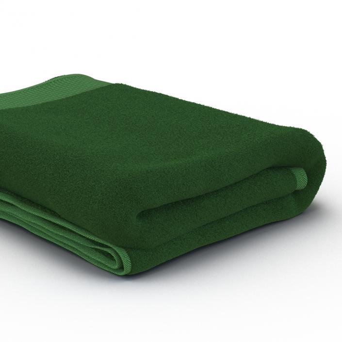 3D model Towel Green with Fur