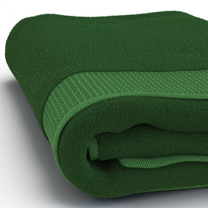 3D model Towel Green with Fur