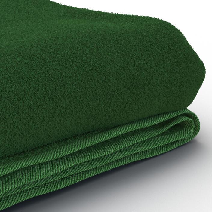 3D model Towel Green with Fur