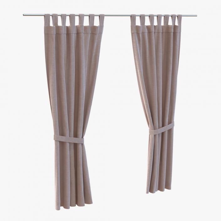 3D Curtain Brown model