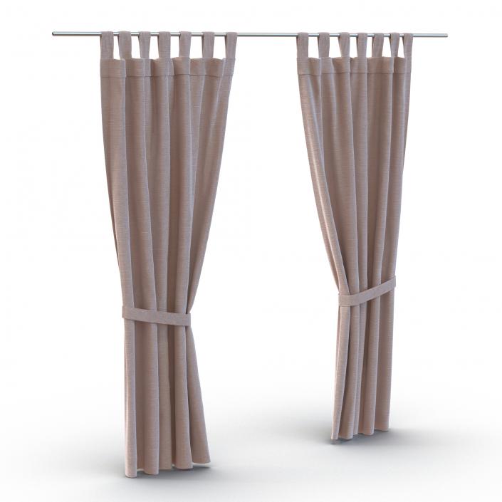 3D Curtain Brown model