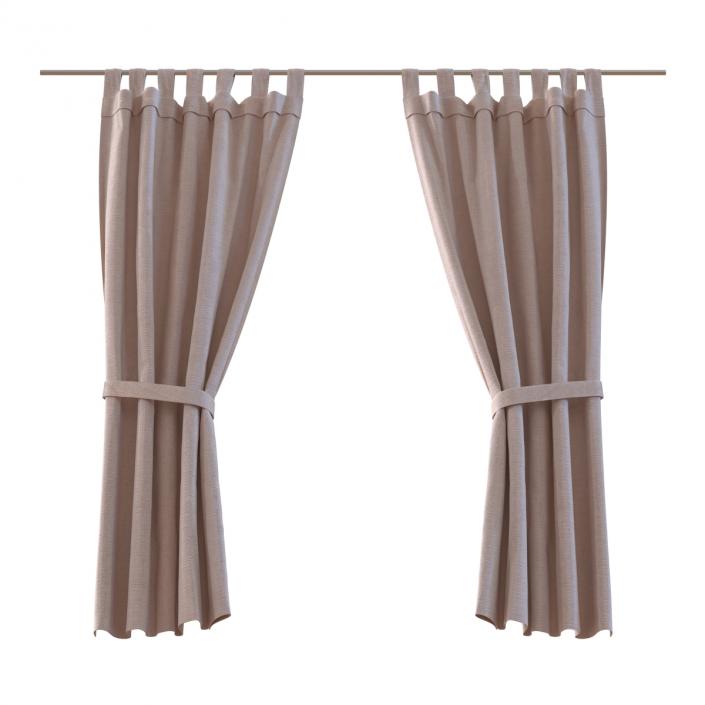 3D Curtain Brown model