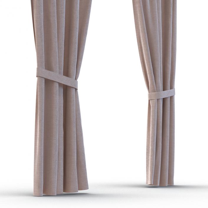 3D Curtain Brown model