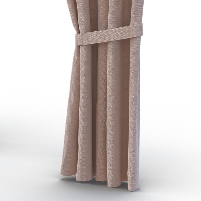 3D Curtain Brown model