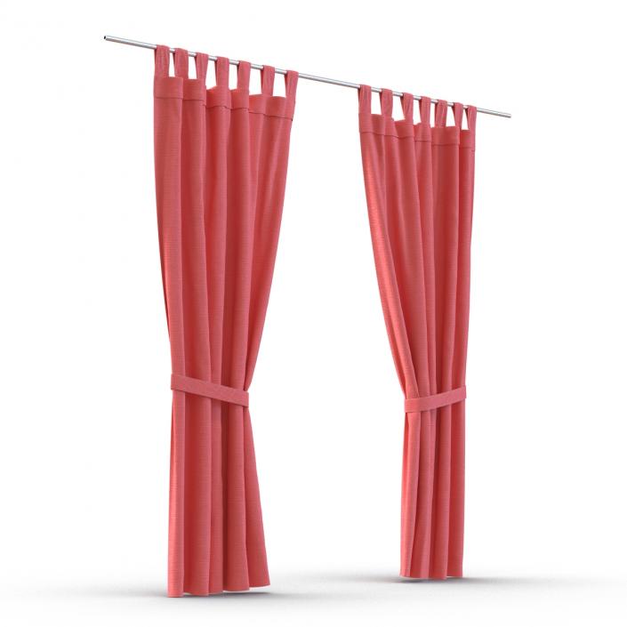 3D Curtain Red