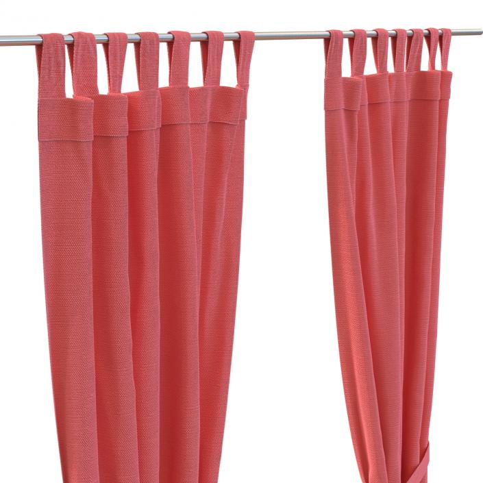 3D Curtain Red