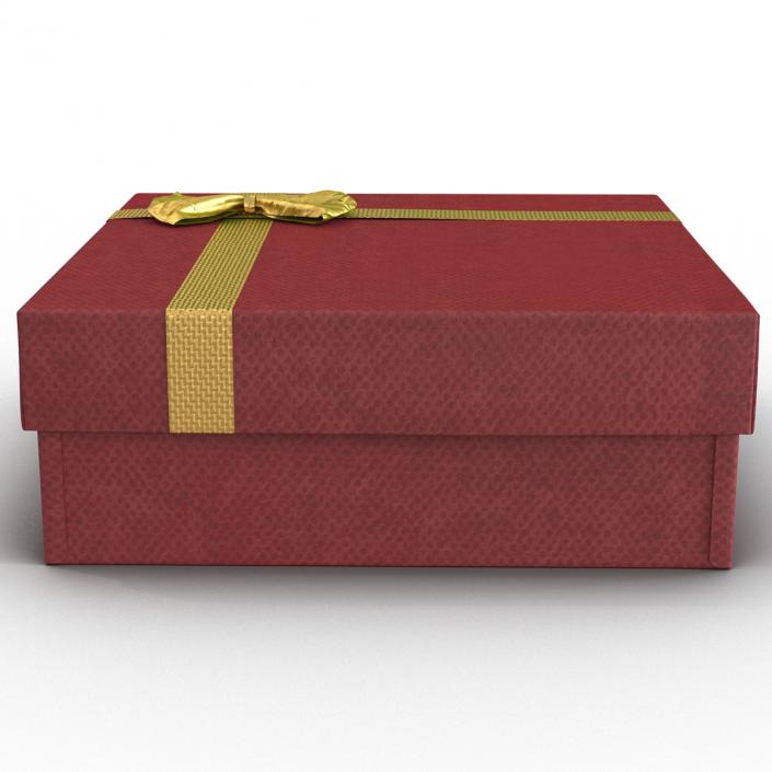 3D Giftbox 4 Red model