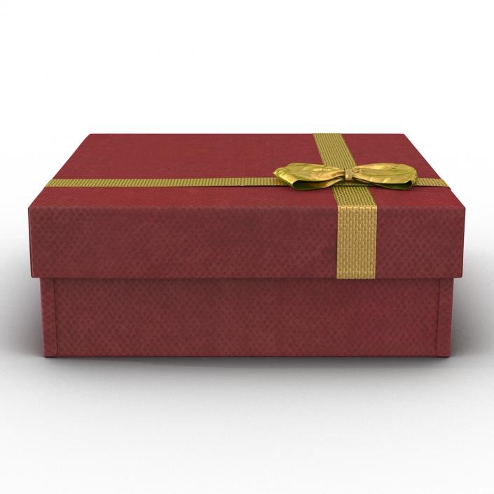 3D Giftbox 4 Red model