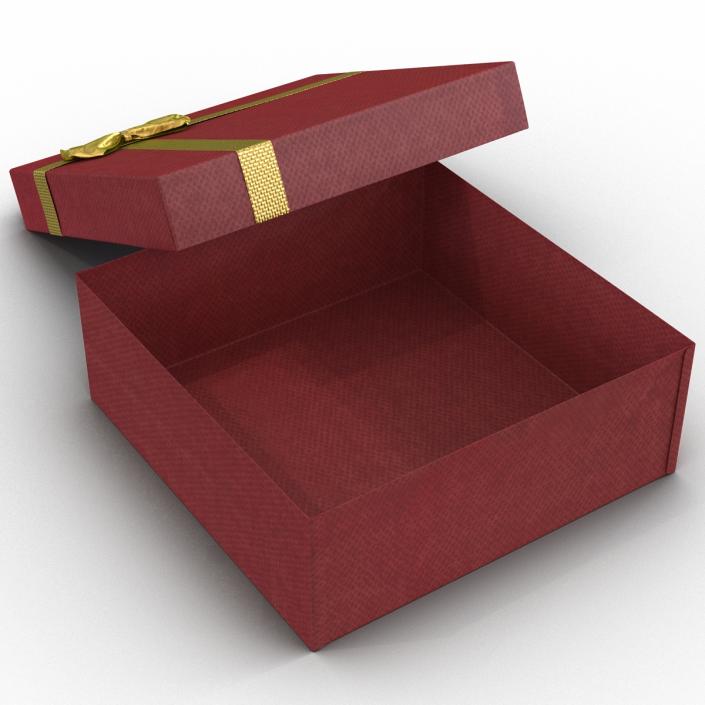 3D Giftbox 4 Red model