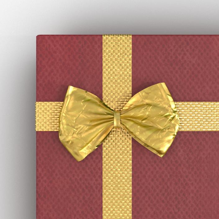 3D Giftbox 4 Red model