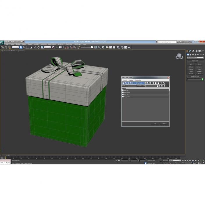 3D model Giftbox 3 Green