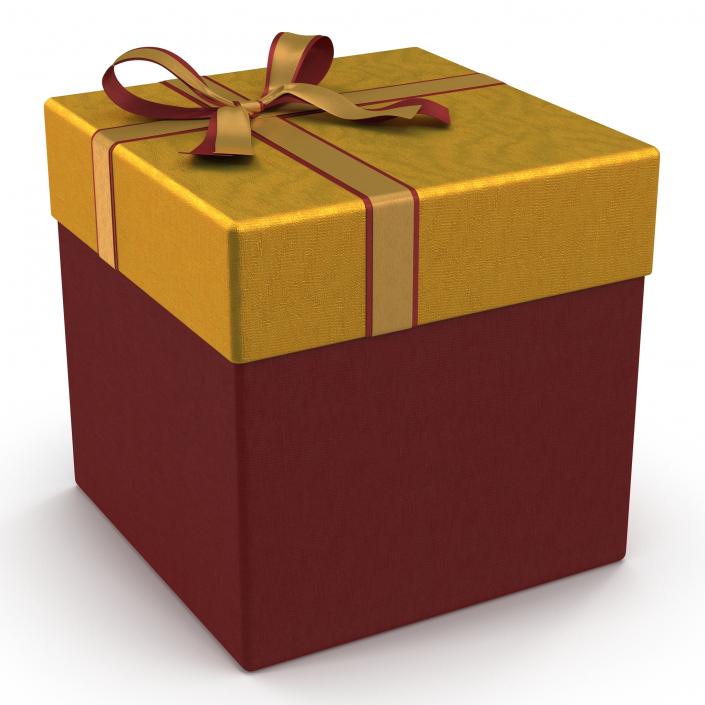 3D model Giftbox 3 Red 2