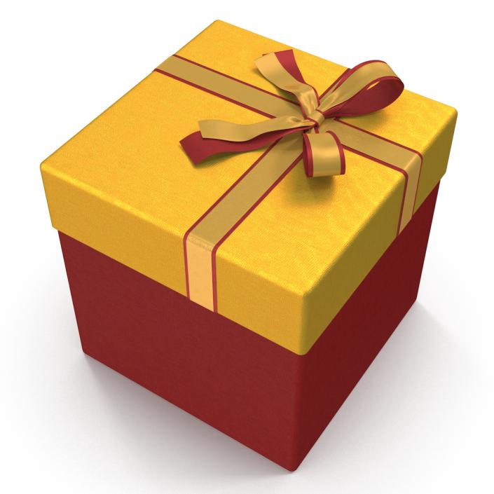 3D model Giftbox 3 Red 2