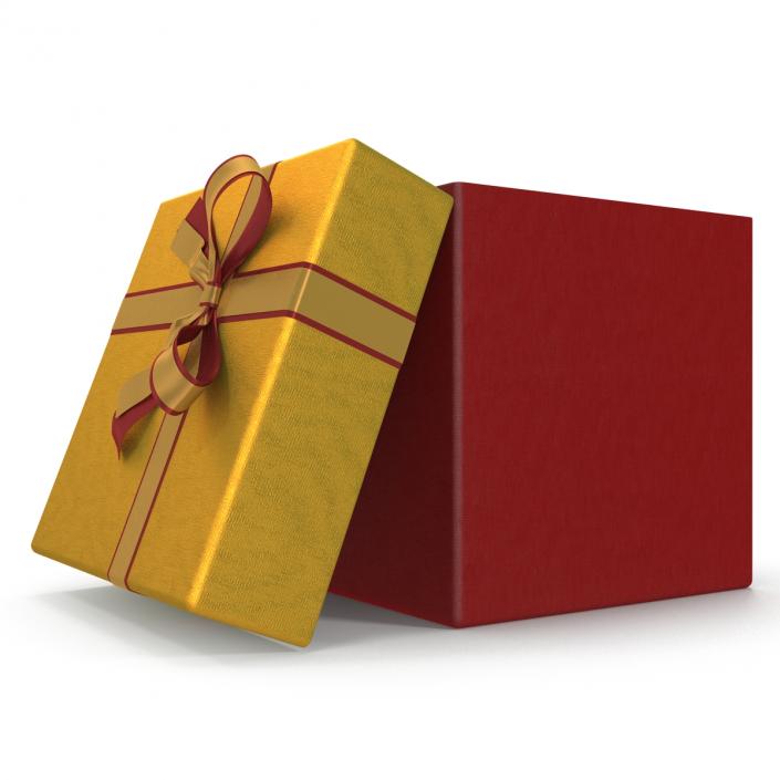 3D model Giftbox 3 Red 2