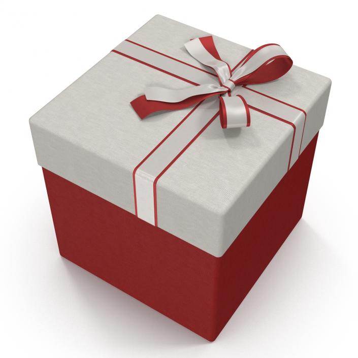 3D Giftbox 3 Red model