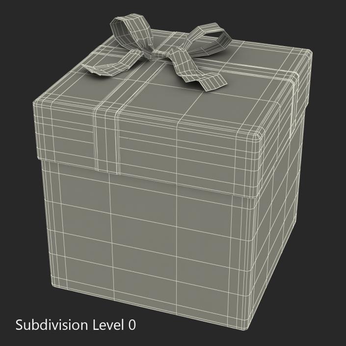 3D Giftbox 3 Red model