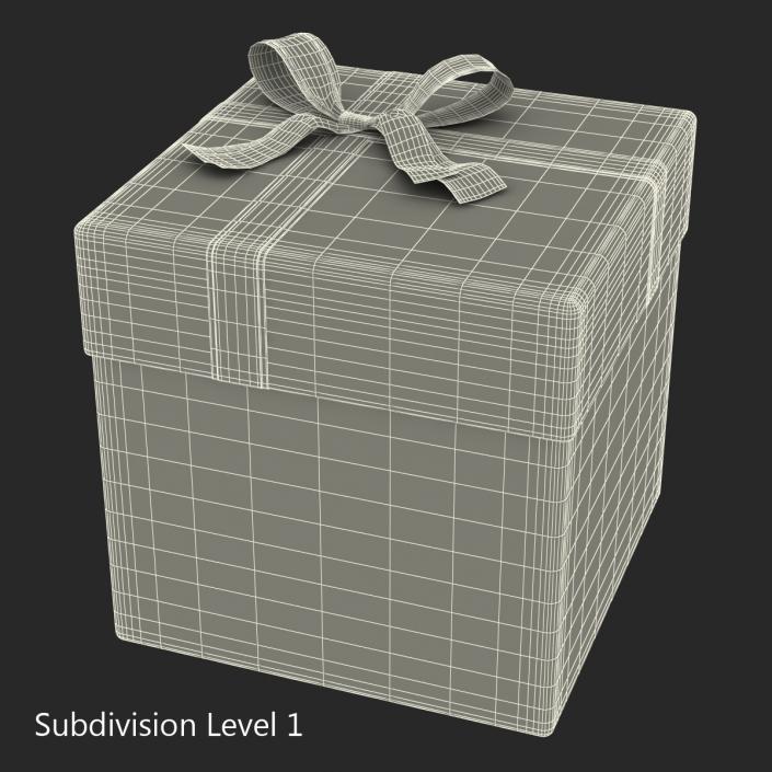 3D Giftbox 3 Red model