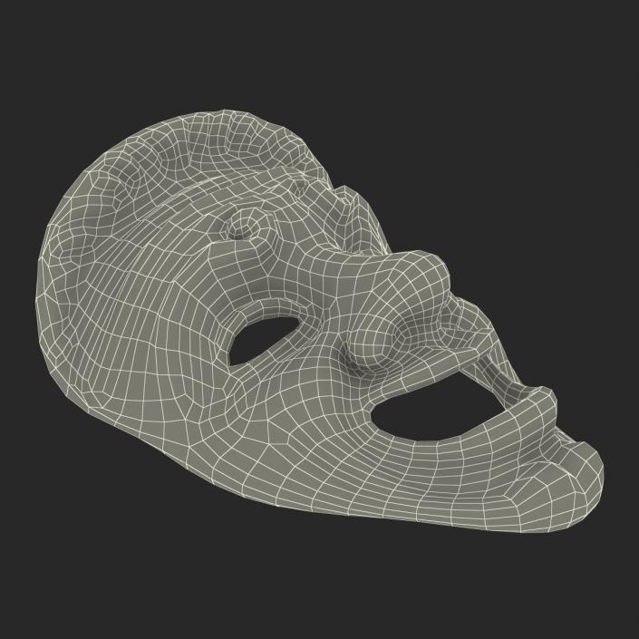 Theatre Comedy Mask White Marble 3D