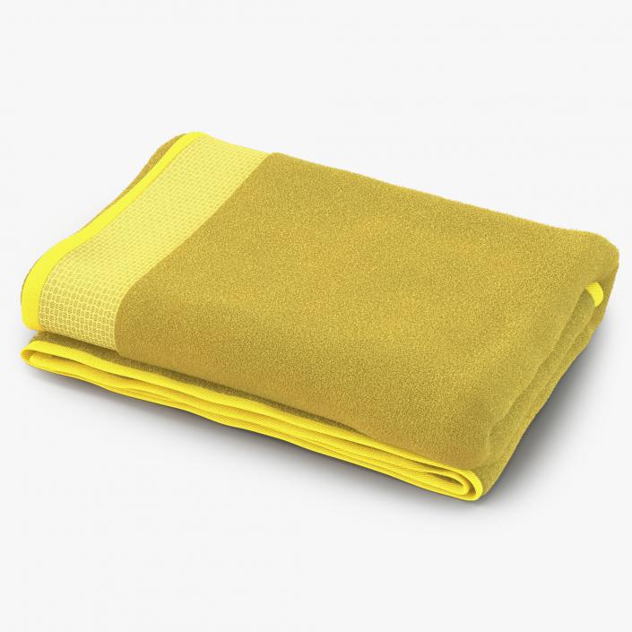 3D Towel Yellow with Fur