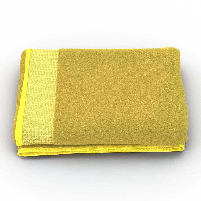 3D Towel Yellow with Fur