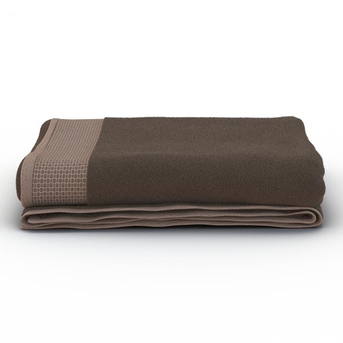 3D model Towel Brown with Fur