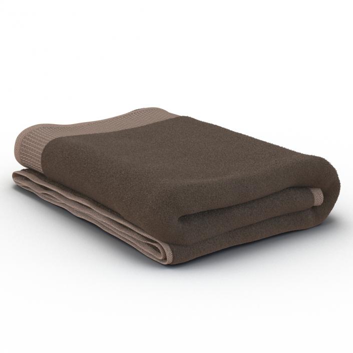 3D model Towel Brown with Fur