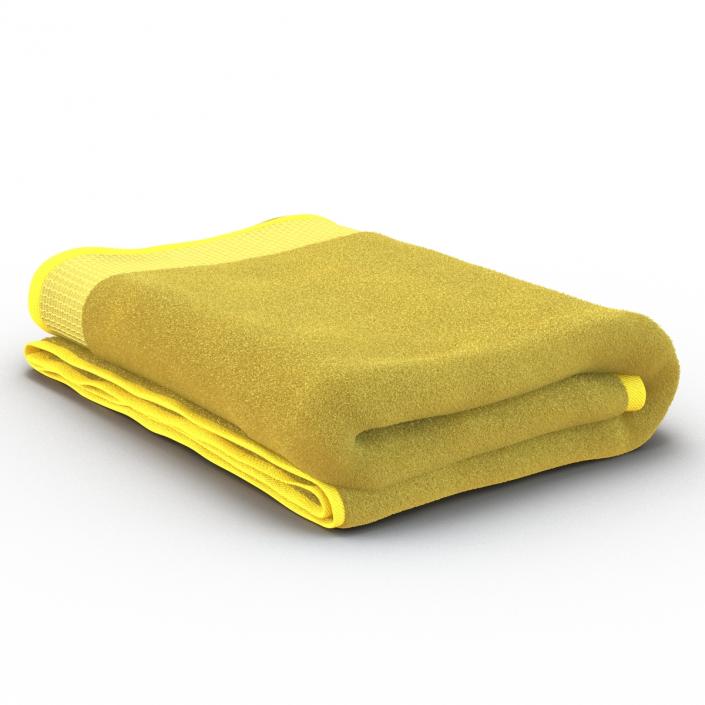 3D Towel Yellow with Fur