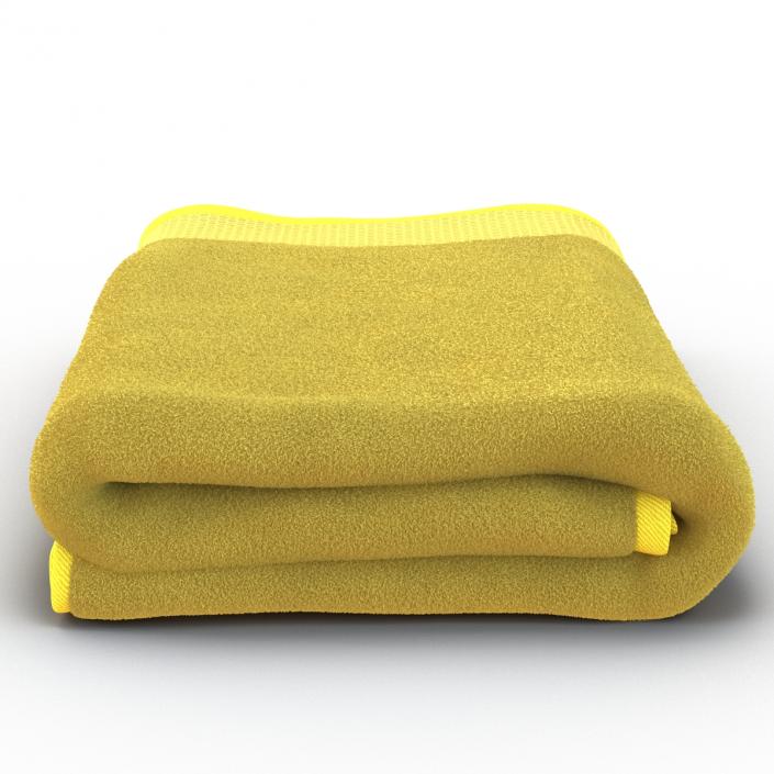 3D Towel Yellow with Fur