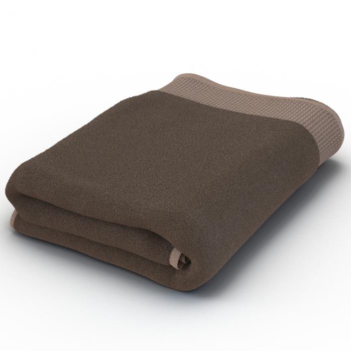 3D model Towel Brown with Fur