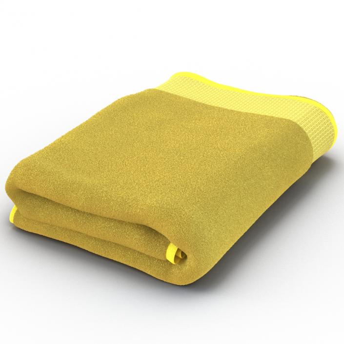 3D Towel Yellow with Fur