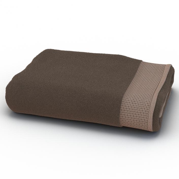 3D model Towel Brown with Fur