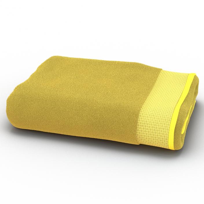 3D Towel Yellow with Fur