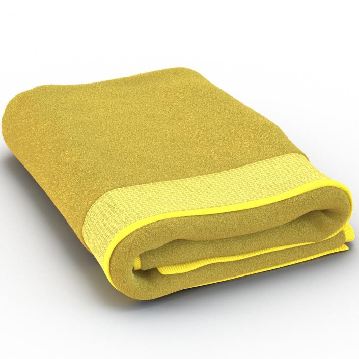 3D Towel Yellow with Fur