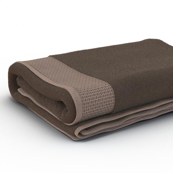 3D model Towel Brown with Fur