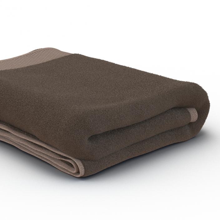 3D model Towel Brown with Fur