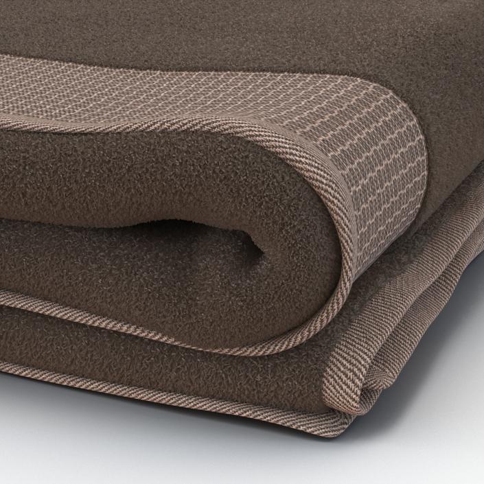 3D model Towel Brown with Fur